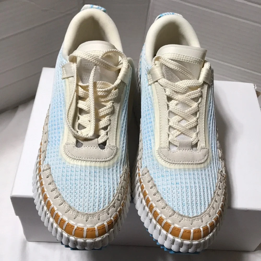 Chloe Nama sneakers. Horizon blue. NWT - Picture 2 of 11